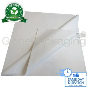 50 sheets of white acid-free tissue paper 500x750mm