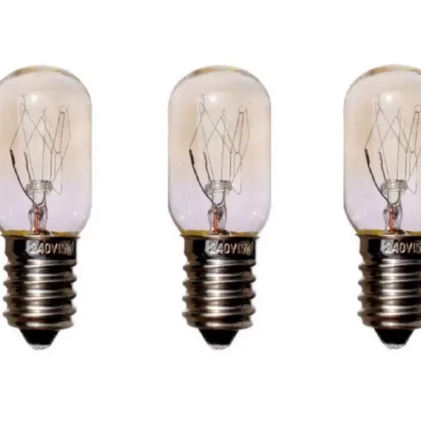 3 pack himalayan salt lamp bulb screw pygmy light bulbs set clear glass 15w e14