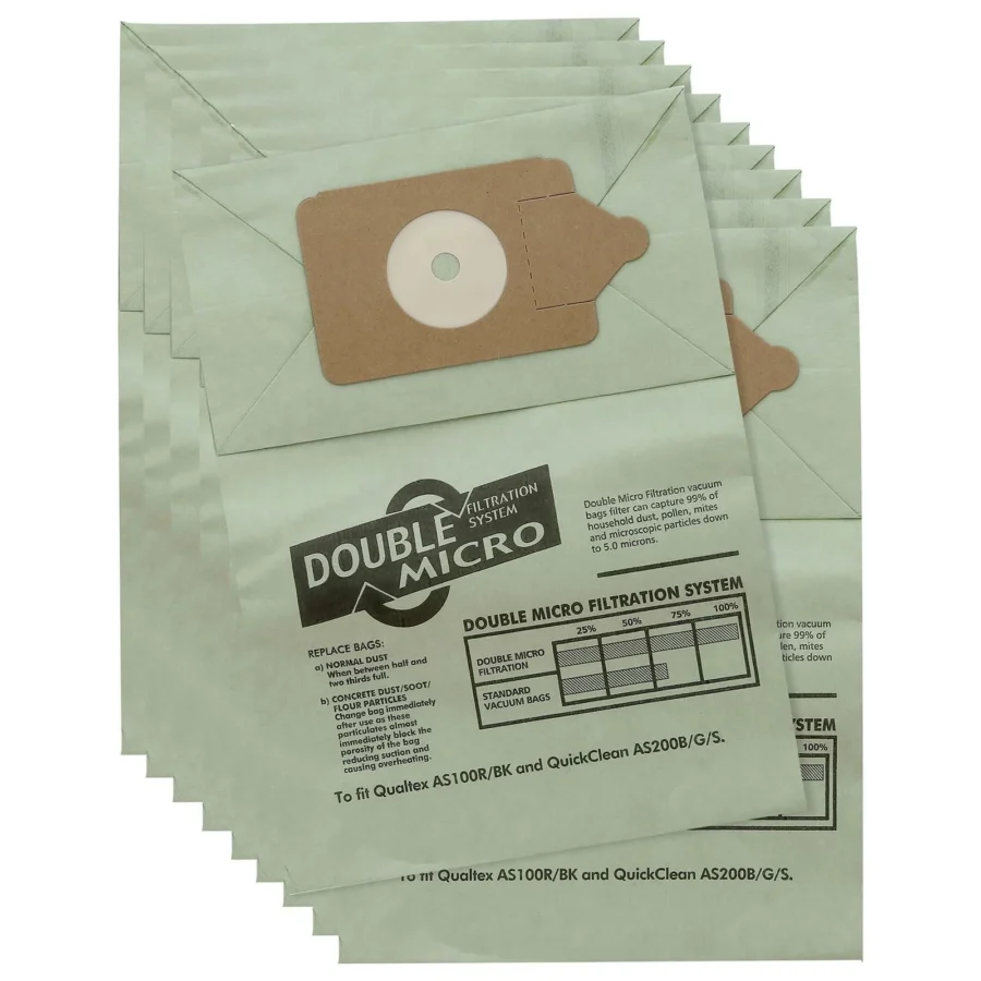 10 x vacuum hoover dust bags for numatic henry, hetty, james, charles, and harry models