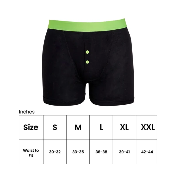 12 pairs men’s boxer shorts – designer black fashion band, cotton rich