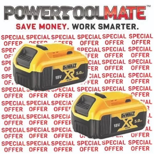 Genuine dewalt dcb184 18v xr 5ah slide battery twin pack