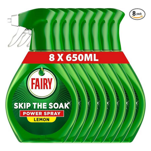 Fairy skip the soak dish power spray