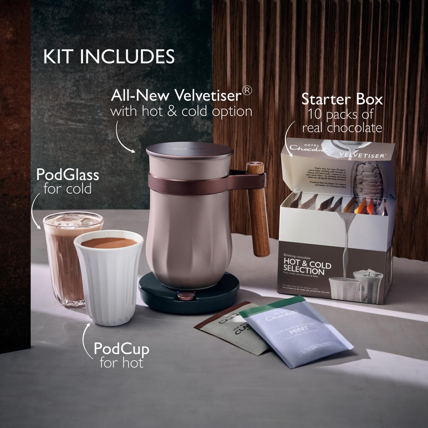 Hotel chocolat velvetiser system – chalk Hotel chocolat velvetiser system – pebble