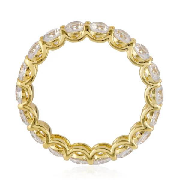 Fire light 3ct lab‑grown diamond scallop set full eternity ring (14ct gold)