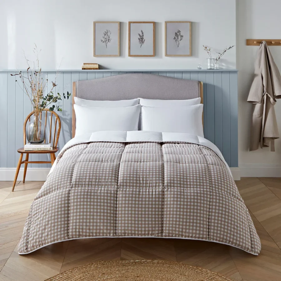 Night lark® gingham print coverless duvet